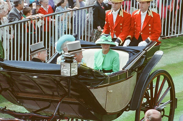 HRH The Princess of Wales, Princess Diana, (pictured in green