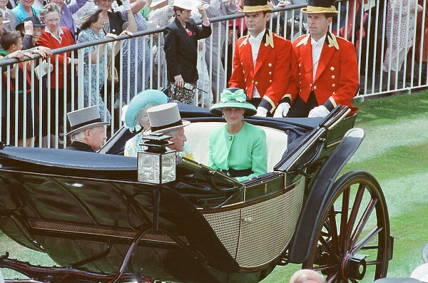HRH The Princess of Wales, Princess Diana, (pictured in green