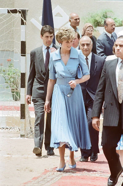 HRH The Princess of Wales, Princess Diana, whilst on her official visit to Egypt