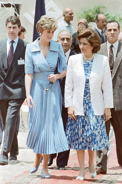 HRH The Princess of Wales, Princess Diana, whilst on her official visit to Egypt