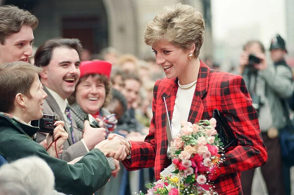 HRH The Princess of Wales, Princess Diana, dressed in tartan