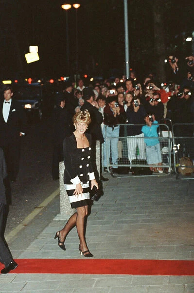 HRH The Princess of Wales, Princess Diana, attends a performance of