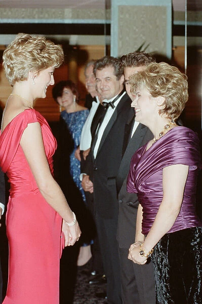 HRH The Princess of Wales, Princess Diana, at Odeon Cinema in London to attend