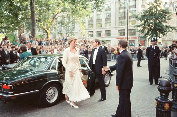 HRH The Princess of Wales, Princess Diana, attends the film premiere of Back To The