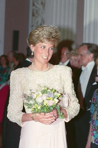 HRH The Princess of Wales, Princess Diana, attends Mansion House in London