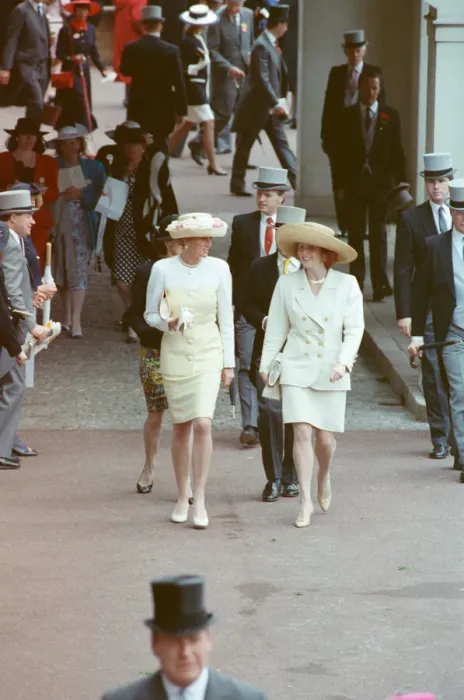 Framed Print : HRH The Princess of Wales, Princess Diana, (left) and The Duchess of York (right Framed Print : HRH The Princess of Wales, Princess Diana, (left) and The Duchess of York (right