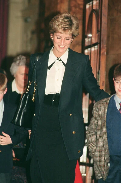 HRH The Princess of Wales, Princess Diana, (with young boy - unknown