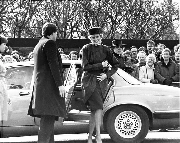 HRH The Princess of Wales, Princess Diana arrives to open the Tynemouth Day Centre