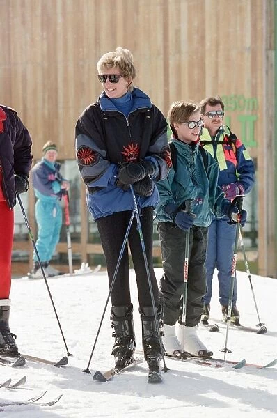 HRH The Princess of Wales, Princess Diana, with her son, Prince William
