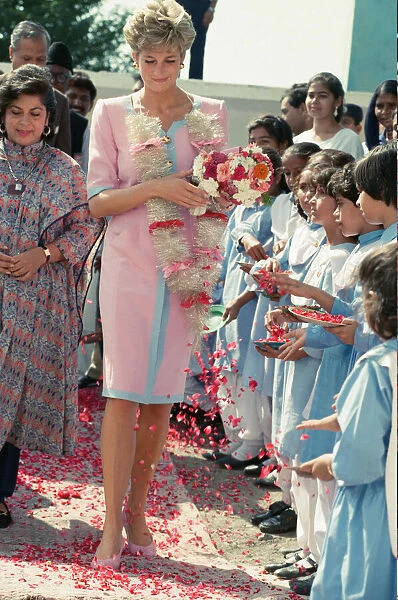 HRH The Princess of Wales, Princess Diana visits Pakistan in September 1991