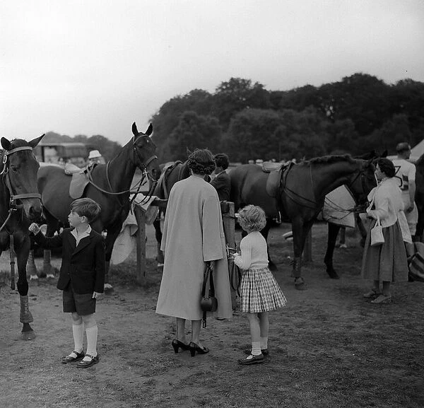 HRH Queen Elizabeth ll June 1956 at Widsor for the Polo With the Duke children