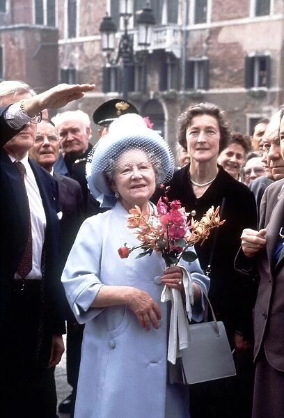 HRH Queen Elizabeth Queen Mother October 1984 visits Venice