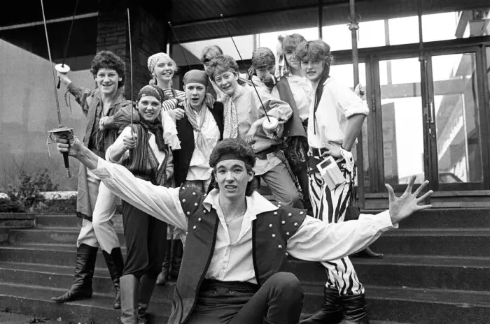 Framed Print : Huddersfield New College production of G&S Pirates of Penzance. 6th December 1985 Framed Print : Huddersfield New College production of G&S Pirates of Penzance. 6th December 1985