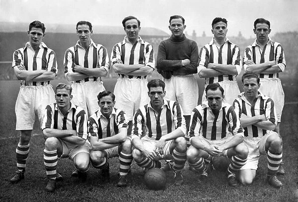 Huddersfield Town Football Club team group From the left. Backrow, Glazzard, J