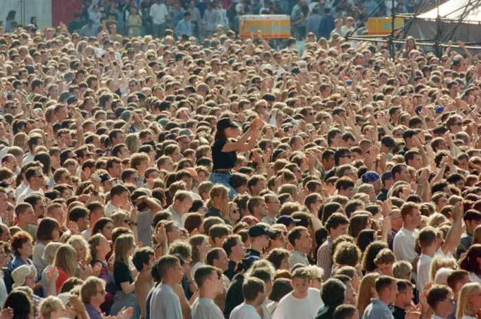Framed Print : The huge audience watch American Rock Group REM, and Del Amitri perform at Cardiff Arms Framed Print : The huge audience watch American Rock Group REM, and Del Amitri perform at Cardiff Arms