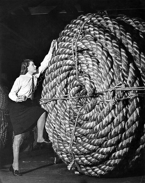 A huge coil of rope weighing 30tons and 720 feet in length