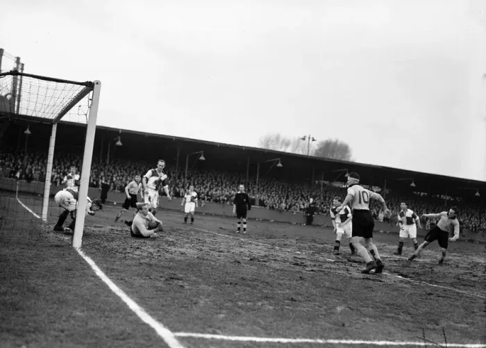 Framed Print : Hull City strikers seen here in a goal mouth melee during their FA Cup 5th round match Framed Print : Hull City strikers seen here in a goal mouth melee during their FA Cup 5th round match