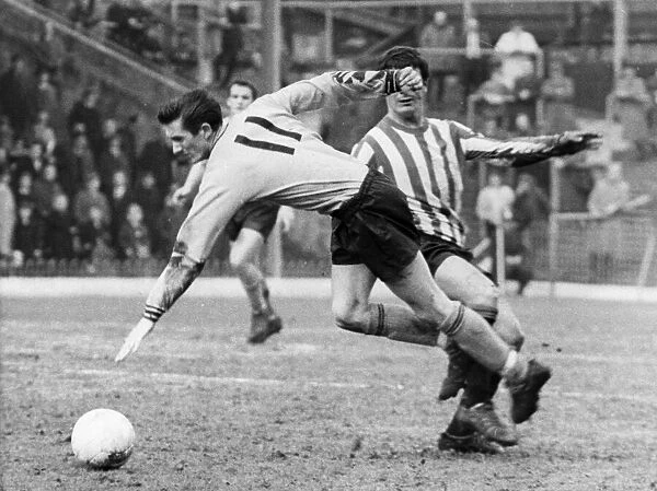 Hull City v Brentford Butler No 11 of Hull is fouled by Brentfords Curley