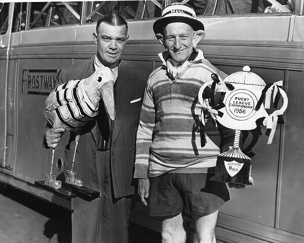 Hull FC fans, Mr J Craven, left, and Mr H Shepherdson -members of the New Brunswick club
