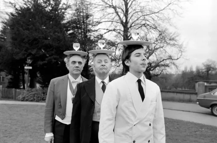 Framed Print : Humour: Ivor Spencer, Toast Master and Leslie Bartlett professional Butler held a school