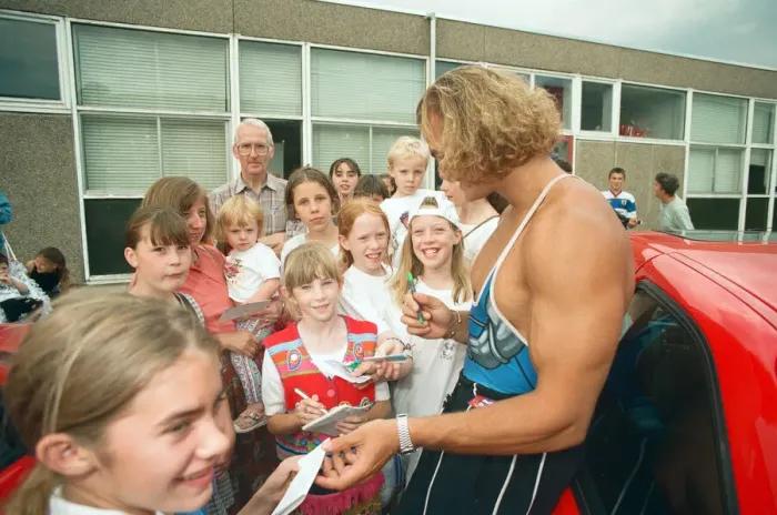 Framed Print : Hunter from Gladiators at the Meadway Sports Centre. 27th July 1995