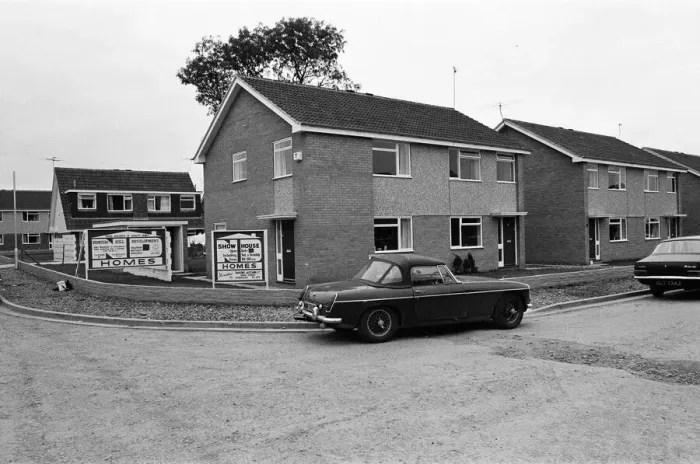 Framed Print : Hunters Hill housing development, Guisborough. 1972 Framed Print : Hunters Hill housing development, Guisborough. 1972