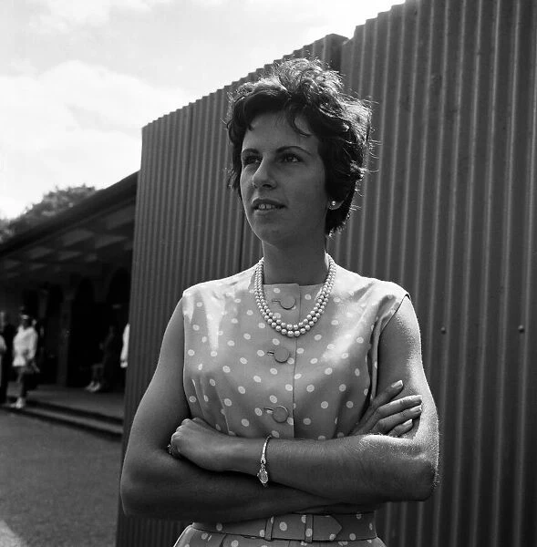 The Hurlingham Club pre-Wimbledon party. Maria Bueno, Brazil, is pictured. 24th June 1962