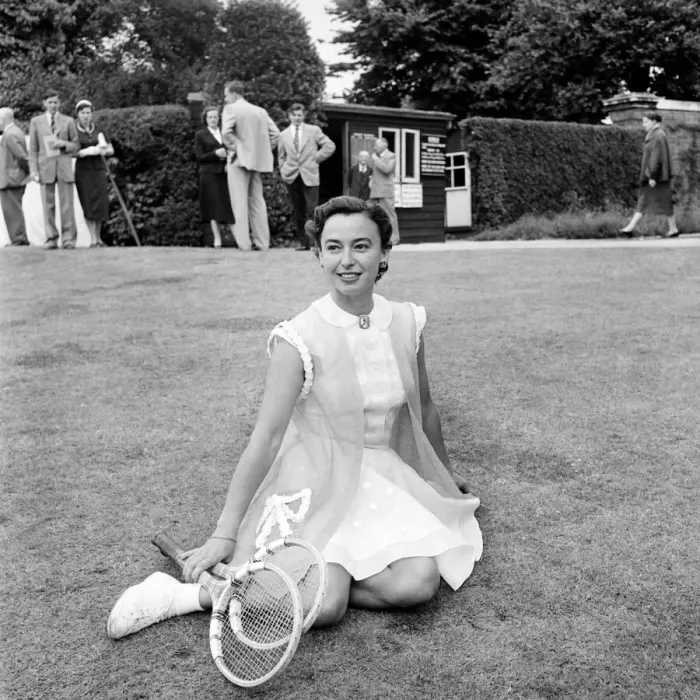 Framed Print : Hurlingham Tennis Party. Maria Weiss of Argentine. June 1952 C3145 Framed Print : Hurlingham Tennis Party. Maria Weiss of Argentine. June 1952 C3145
