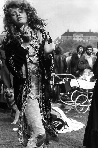 Hyde Park Pop Festival September 1970 Music A girl dances at the free pop festival