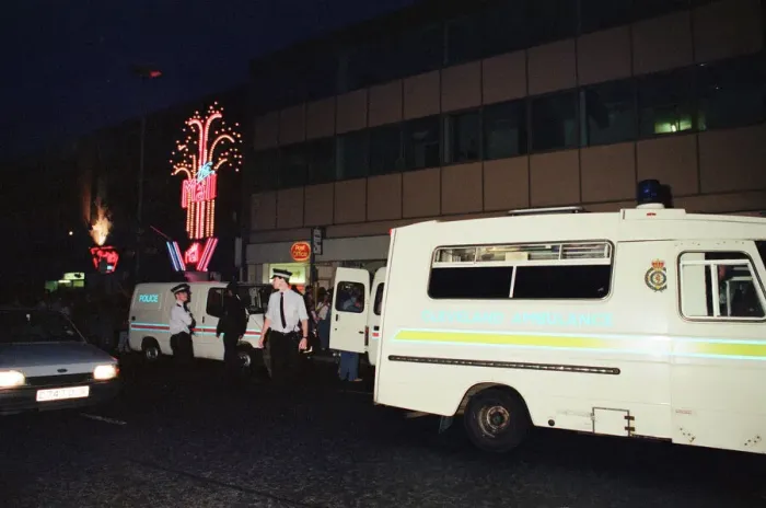 Framed Print : Hysteria hit the streets of Stockton as hundreds of screaming schoolgirls visit The Mall