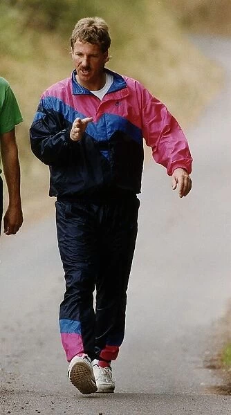 Ian Botham cricketer on a sponsored charity walk DBase