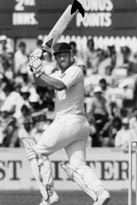 Framed Print : Ian Botham playing shot during match - July 1980 28 / 07 / 1980 Framed Print : Ian Botham playing shot during match - July 1980 28 / 07 / 1980