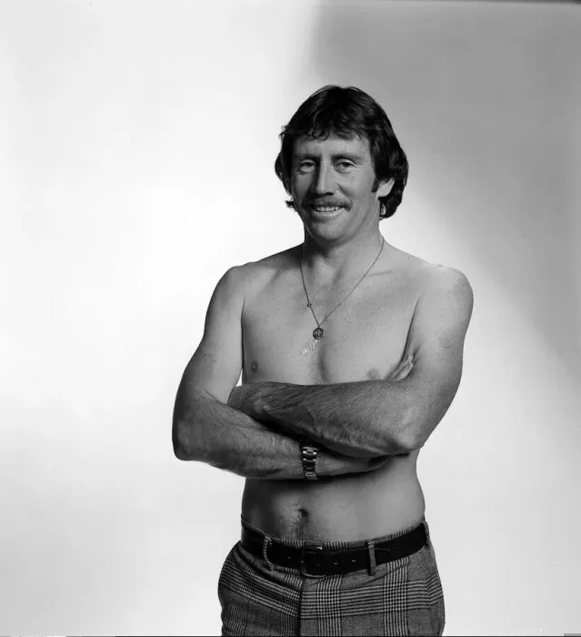 Framed Print : Ian Chappell Australian cricketer June 1975 poses topless *** Local