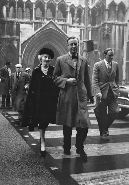 Framed Print : Ian Fleming with his mother Evelyn St. Croix Fleming. 12th November 1957 Framed Print : Ian Fleming with his mother Evelyn St. Croix Fleming. 12th November 1957