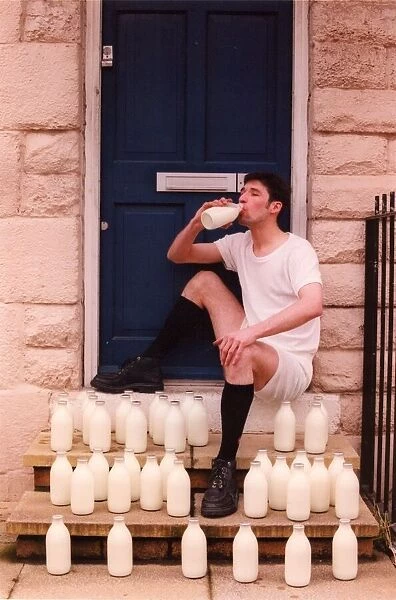 Ian Hall models what every fashionable but warm milkman will be wearing this winter