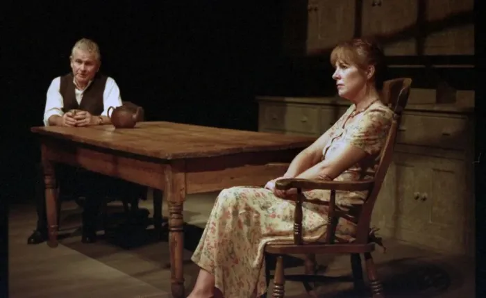 Framed Print : Ian Holm & Penelope Wilton on stage in Landscape Framed Print : Ian Holm & Penelope Wilton on stage in Landscape