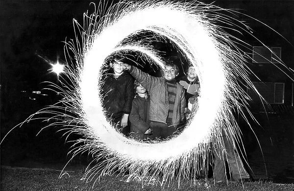 Ian Iredale of Hamsterley Crescent, Wrekenton, whirls a safe hand sparkler to show his