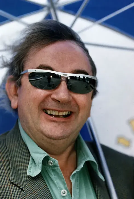 Framed Print : Ian McCaskill wearing a pair of Topman Sunglasses holding umbrella C / photo Framed Print : Ian McCaskill wearing a pair of Topman Sunglasses holding umbrella C / photo