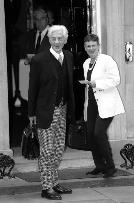 Framed Print : Ian McKellen and wife attending 10 Downing Street July 1997 as guests