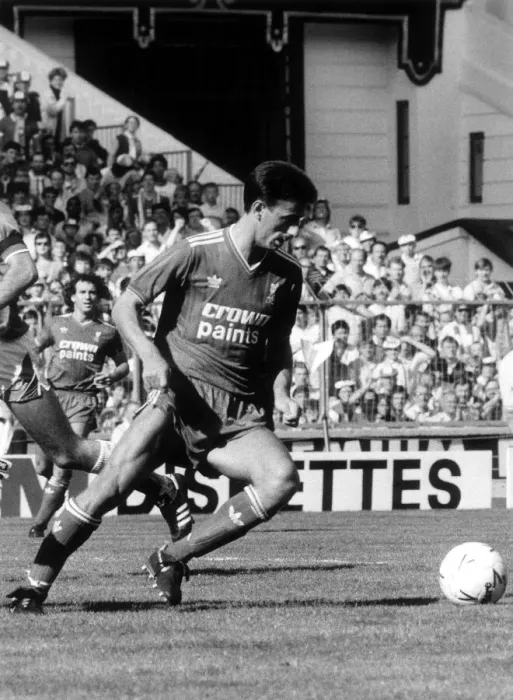Framed Print : Ian Rush Football player Aug 1986 Everton v Liverpool at Goodison Park