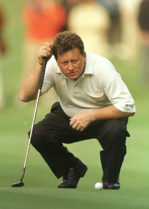 Framed Print : Ian Woosnam golfer October 1998 lines up a putt on the 12th green at Wentworth Framed Print : Ian Woosnam golfer October 1998 lines up a putt on the 12th green at Wentworth