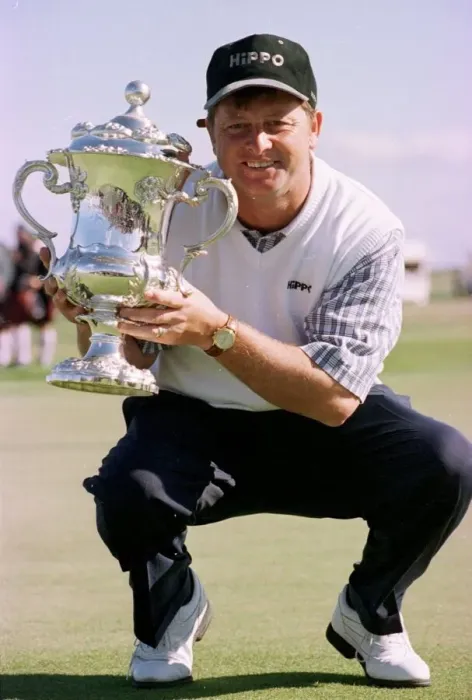 Framed Print : Ian Woosnam Welshman holds the trophy after winning the Scottish Open Golf title Framed Print : Ian Woosnam Welshman holds the trophy after winning the Scottish Open Golf title