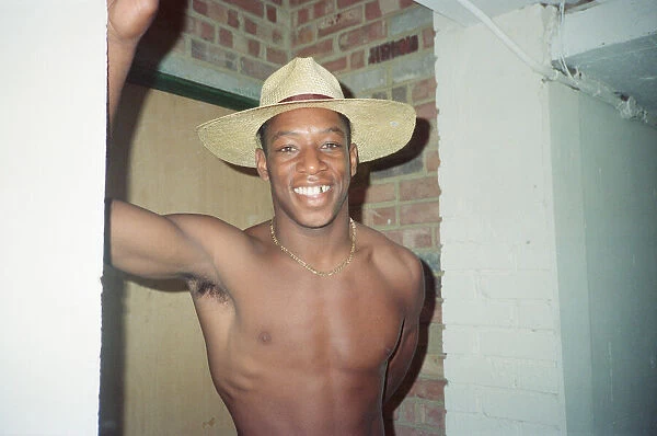 Ian Wright footballer for Crystal Palace FC. 1990. Ian is pictured during