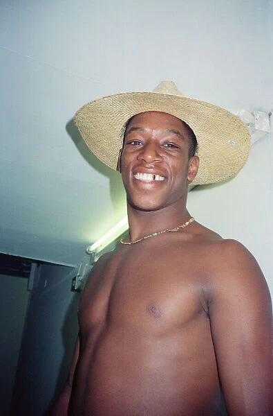 Ian Wright footballer for Crystal Palace FC. 1990. Ian is pictured during