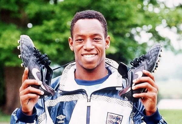 Ian Wright Footballer for England and Arsenal getting ready for England v Soviet Union