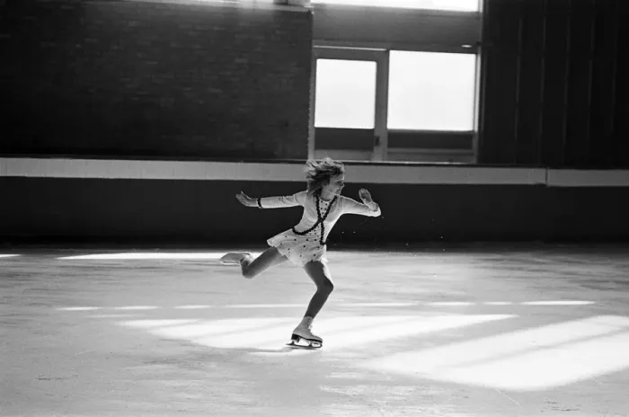 Framed Print : Ice skating at Forum, Billingham. Cira 1975 Framed Print : Ice skating at Forum, Billingham. Cira 1975