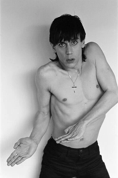 Iggy Pop - American Rock Star - Singer - February 1977 Bare Chested