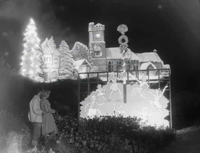 Framed Print : Illuminations at Morecombe Lancs 1950 The Seasons Framed Print : Illuminations at Morecombe Lancs 1950 The Seasons