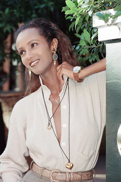 Iman, fashion model and actress, pictured in London, Wednesday 25th October 1989