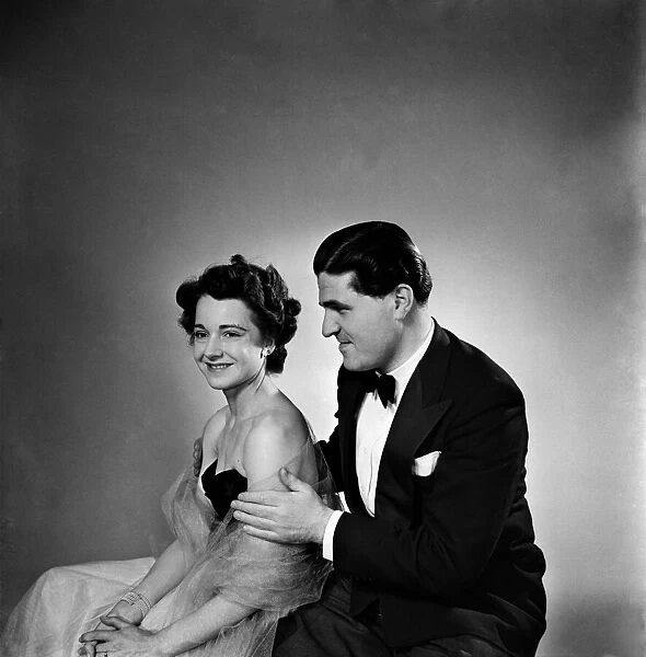 Imogen Moyniham with fiance Michael Williams. April 1953 D1844